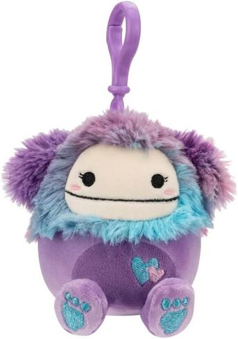 Squishmallows Official Kellytoy 3.5 Inch Clip On Bag Keychain Backpack Clips Collectible Pillow Animal (Eden Bigfoot) in Saudi Arabia
