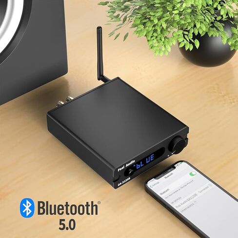 Fosi Audio DA2120B بلوتوث 5.0 صوت ستيريو 2.0 قناة استقبال مكبر للصوت صغير هاي فاي مضخم الطاقة الرقمي DAC AUX USB U-Disk بصري محوري لتحويل الصوت مع جهاز التحكم عن بعد 100 واط × 2 in Kuwait