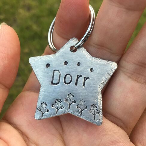 20 قطعة من الفراغات المعدنية المصنوعة من الألومنيوم على شكل نجمة مع فتحة/فتحة لمعرف الحيوانات الأليفة وعلامات الكلاب سلسلة المفاتيح صنع 14 مقياس in Kuwait