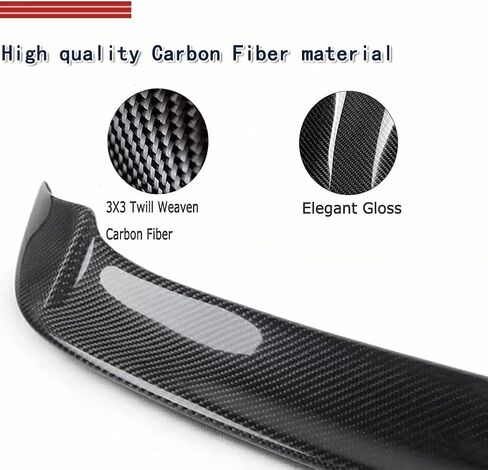 سبويلر سقف من ألياف الكربون الحقيقية لسيارة Volkswagen VW Golf 6 GTI & R Hatchback 2010-2013 جناح خلفي لسقف السيارة جناح خلفي منفذ المصنع (لـ GTI & R20) in Saudi Arabia