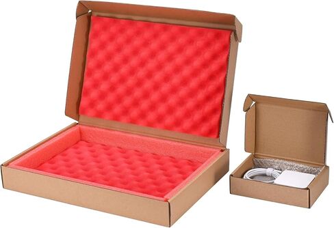 Laptop Shipping Box Secure Mailer Box Kraft Mailing Box with Protection Foam Without Available Space for Chargers or Cords, Fits Laptop Screen Sizes Up to 17.6 Inch in Saudi Arabia