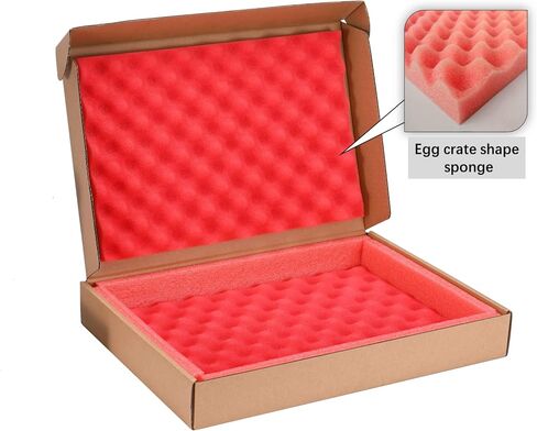 Laptop Shipping Box Secure Mailer Box Kraft Mailing Box with Protection Foam Without Available Space for Chargers or Cords, Fits Laptop Screen Sizes Up to 17.6 Inch in Saudi Arabia
