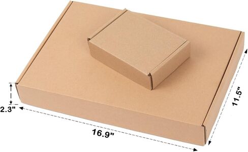 Laptop Shipping Box Secure Mailer Box Kraft Mailing Box with Protection Foam Without Available Space for Chargers or Cords, Fits Laptop Screen Sizes Up to 17.6 Inch in Saudi Arabia