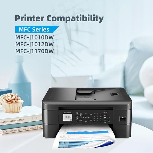 خراطيش حبر LC401 بديلة متوافقة لطابعة Brother LC 401 LC-401 LC401XL ذات إنتاجية عالية لطابعة Brother MFC-J1010DW MFC-J1012DW MFC-J1170DW (أسود، سماوي، أرجواني، أصفر، 4 عبوات) in Kuwait