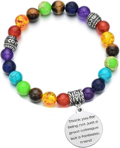 Colleague Leaving Gift 7 Chakra Bracelet Thank You for Being Not Just a Great Colleague But a Fantastic Friend Appreciation Coworker Jewelry in Saudi Arabia