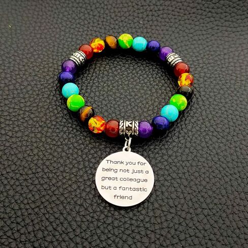 Colleague Leaving Gift 7 Chakra Bracelet Thank You for Being Not Just a Great Colleague But a Fantastic Friend Appreciation Coworker Jewelry in Saudi Arabia