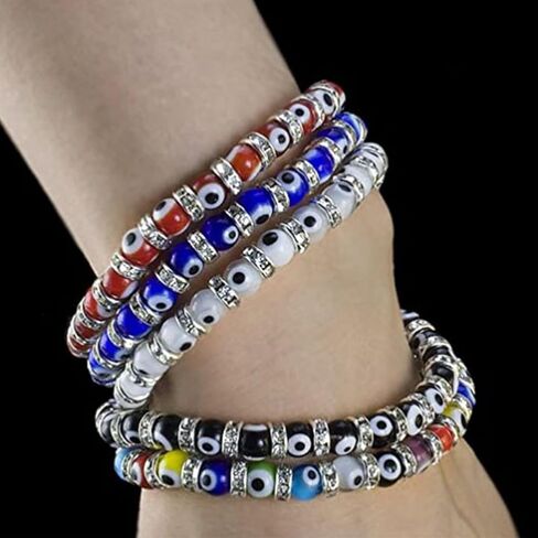 choistily أساور عين الشر للنساء الجلود الكفة سوار بوهو أساور مطرز أساور أساور واقية محظوظ سوار مجوهرات هدايا للنساء الفتيات في سن المراهقة in Kuwait