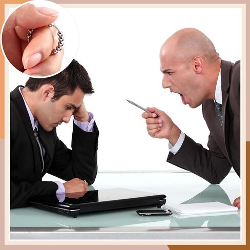 30 قطعة من حلقة تململ القلق للنساء من الفولاذ المقاوم للصدأ، حلقة دوارة قابلة للتعديل مع خرز للأطفال والبنات والرجال والبالغين والمراهقين لتخفيف التوتر in Kuwait