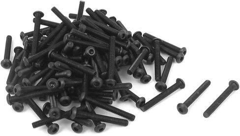 uxcell M2x7mm 10.9 Alloy Steel Button Head Hex Socket Cap Screw Bolt 100pcs in Saudi Arabia