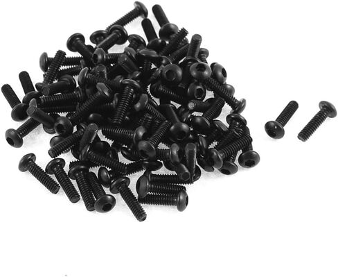 uxcell M2x7mm 10.9 Alloy Steel Button Head Hex Socket Cap Screw Bolt 100pcs in Saudi Arabia