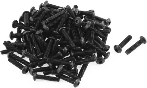 uxcell M2x7mm 10.9 Alloy Steel Button Head Hex Socket Cap Screw Bolt 100pcs in Saudi Arabia