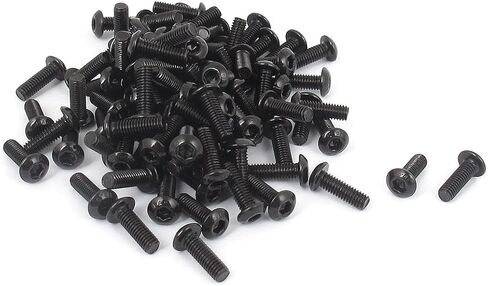 uxcell M2x7mm 10.9 Alloy Steel Button Head Hex Socket Cap Screw Bolt 100pcs in Saudi Arabia