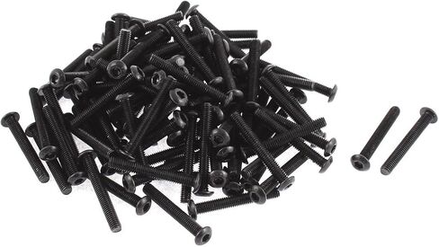 uxcell M2x7mm 10.9 Alloy Steel Button Head Hex Socket Cap Screw Bolt 100pcs in Saudi Arabia