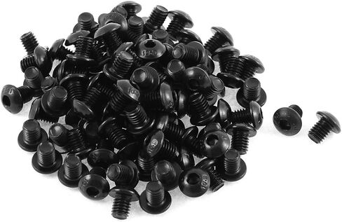 uxcell M2x7mm 10.9 Alloy Steel Button Head Hex Socket Cap Screw Bolt 100pcs in Saudi Arabia