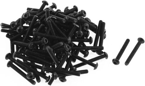 uxcell M2x7mm 10.9 Alloy Steel Button Head Hex Socket Cap Screw Bolt 100pcs in Saudi Arabia