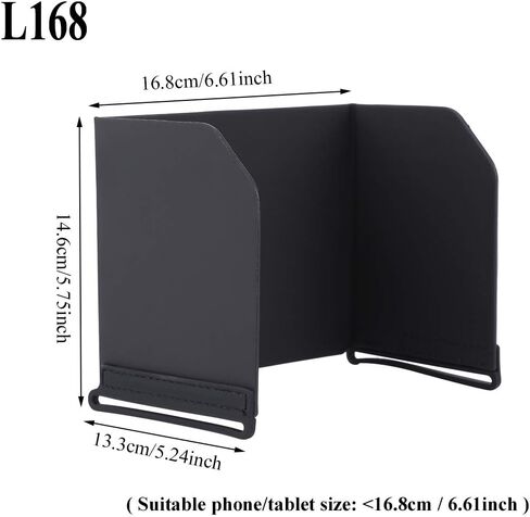 Monitor Sun Hood, PU + Rubber, 4 Types Foldable Phone Sunshade Tablet Sunshade Accessory for Drone, Black (L168) in Kuwait