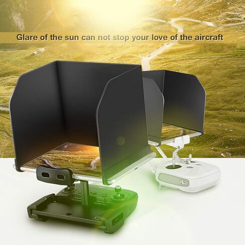 Monitor Sun Hood, PU + Rubber, 4 Types Foldable Phone Sunshade Tablet Sunshade Accessory for Drone, Black (L168) in Kuwait