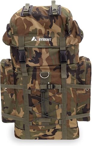 Everest Woodland Camo Hiking Pack, Camouflage, One Size in Saudi Arabia