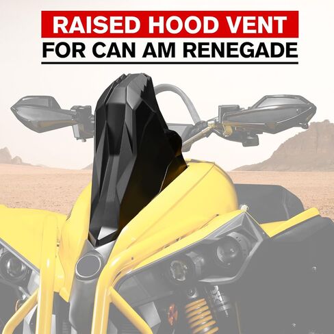 A & UTV PRO Raised Hood Vent for Can-Am Renegade X MR 570 1000R 2016 2017 2018 2019 2020, Hood Intake Air Relocation Extension Accessories, Replace OEM # 705009685, Black, 1PC in Saudi Arabia