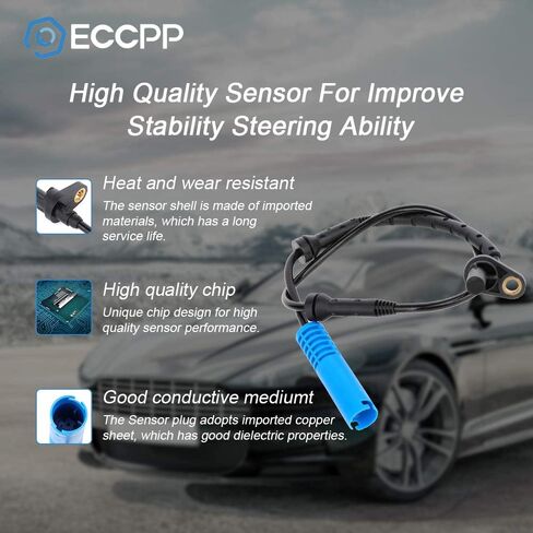 ECCPP Left Right Front Rear ABS Wheel Speed Sensor ABS Sensor fit for 2006 for BMW 325xi 2009-2012 for BMW 328i xDrive 2007-2008 for BMW 328xi Set of 4 in Saudi Arabia