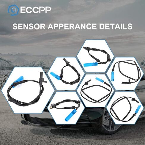 ECCPP Left Right Front Rear ABS Wheel Speed Sensor ABS Sensor fit for 2006 for BMW 325xi 2009-2012 for BMW 328i xDrive 2007-2008 for BMW 328xi Set of 4 in Saudi Arabia
