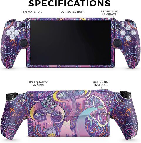 Glossy Glitter Gaming Skin Compatible with PS5 Portal Remote Player - Samurai - Premium 3M Vinyl Protective Wrap Decal Cover - Easy to Apply | Crafted in The USA by MightySkins in Saudi Arabia
