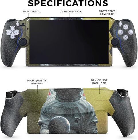 Glossy Glitter Gaming Skin Compatible with PS5 Portal Remote Player - Samurai - Premium 3M Vinyl Protective Wrap Decal Cover - Easy to Apply | Crafted in The USA by MightySkins in Saudi Arabia