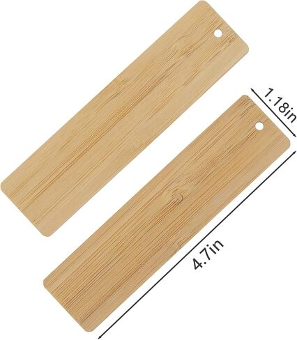 TFoRibbon Blank Bamboo Bookmark Engraving Bamboo Blanks Bookmarks Unfinished Wood Hanging Tags 20 Pcs (Length:4.7 Inch) in Saudi Arabia
