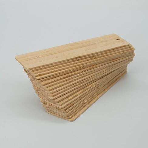 TFoRibbon Blank Bamboo Bookmark Engraving Bamboo Blanks Bookmarks Unfinished Wood Hanging Tags 20 Pcs (Length:4.7 Inch) in Saudi Arabia