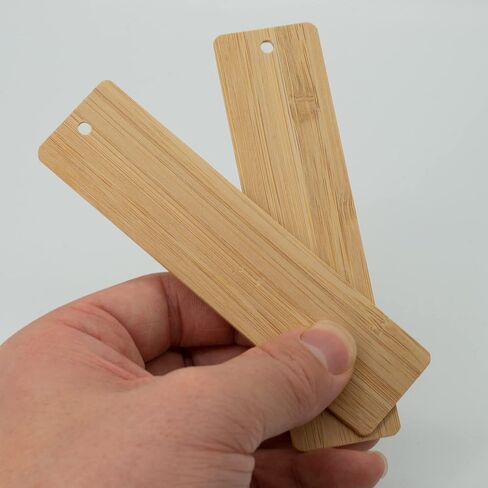 TFoRibbon Blank Bamboo Bookmark Engraving Bamboo Blanks Bookmarks Unfinished Wood Hanging Tags 20 Pcs (Length:4.7 Inch) in Saudi Arabia