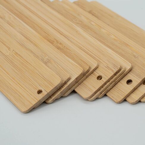 TFoRibbon Blank Bamboo Bookmark Engraving Bamboo Blanks Bookmarks Unfinished Wood Hanging Tags 20 Pcs (Length:4.7 Inch) in Saudi Arabia