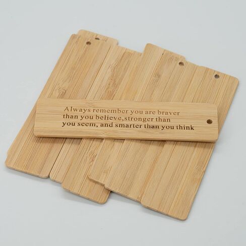 TFoRibbon Blank Bamboo Bookmark Engraving Bamboo Blanks Bookmarks Unfinished Wood Hanging Tags 20 Pcs (Length:4.7 Inch) in Saudi Arabia