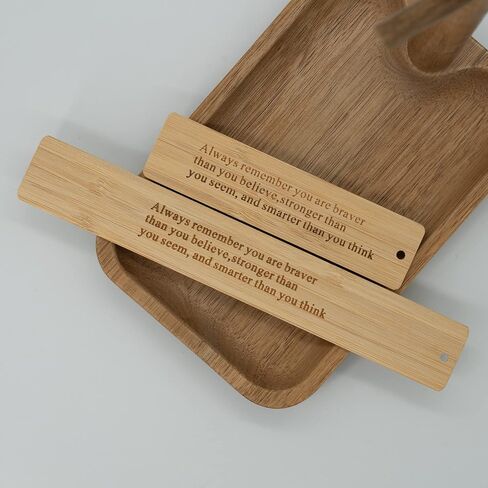 TFoRibbon Blank Bamboo Bookmark Engraving Bamboo Blanks Bookmarks Unfinished Wood Hanging Tags 20 Pcs (Length:4.7 Inch) in Saudi Arabia
