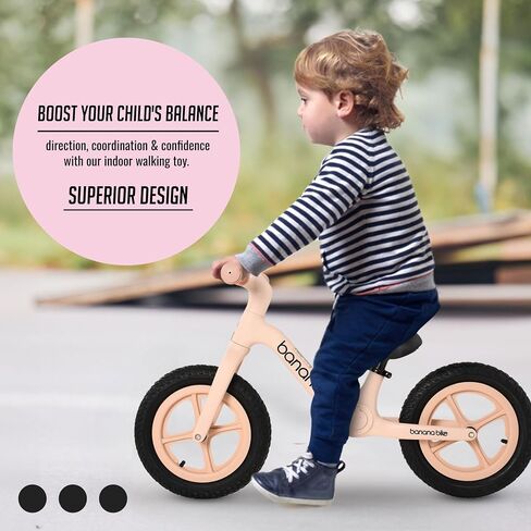 banana bike Kids Balance Bike with Carbon Steel Frame - Adjustable Handlebar, Cushioned Seat, and Puncture-Proof 12" EVA Tires - Ideal for Toddlers Learning Balance - 35''x15.8'' - Blue in Saudi Arabia