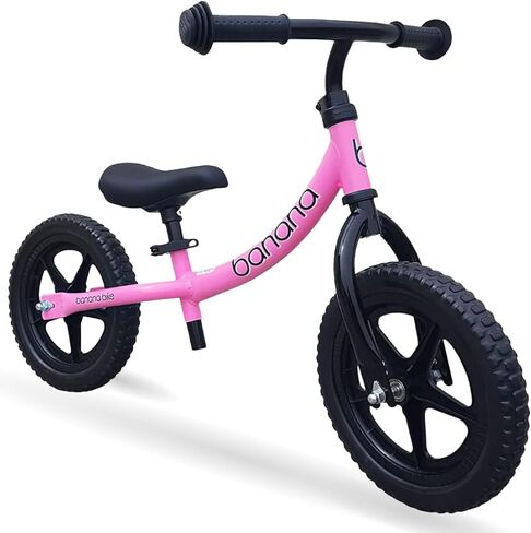 banana bike Kids Balance Bike with Carbon Steel Frame - Adjustable Handlebar, Cushioned Seat, and Puncture-Proof 12" EVA Tires - Ideal for Toddlers Learning Balance - 35''x15.8'' - Blue in Saudi Arabia
