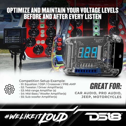 DS18 VSQ1 Volt Meter with Remote Outputs - Reliable Audio Voltmeter Sequencer - Voltage Protection for Your Car in Saudi Arabia
