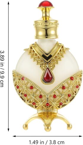 Healifty 10ml Glass Perfume Bottle, Vintage Decorative Perfume Bottle, Refillable Perfume Bottle Dropper Bottle for Woman, Women Girl Gift in Saudi Arabia