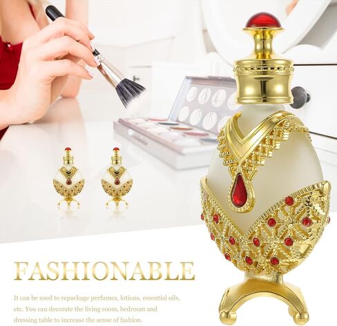 Healifty 10ml Glass Perfume Bottle, Vintage Decorative Perfume Bottle, Refillable Perfume Bottle Dropper Bottle for Woman, Women Girl Gift in Saudi Arabia