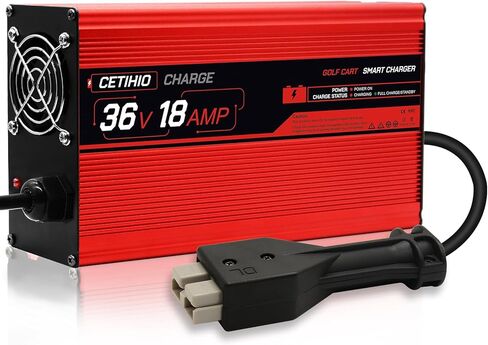 ترقية 18 أمبير 36 فولت شاحن بطارية عربة الجولف لـ EZGO Marathon، Anderson SB-50 Style Plug، 36 فولت شاحن عربة الجولف EZGO مع شاحن هزيلة 4.0، لبطاريات حمض الرصاص، 4-6 ساعات شحن كامل in Kuwait