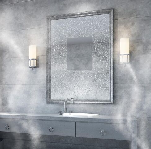 فيلم مضاد للضباب لمرآة الحمام، زجاج مضاد للضباب، مرآة دش، غشاء نافذة مضاد للضباب لديكور المنزل، طلاء نانو شفاف عالي الدقة (12 بوصة × 39 بوصة) in Kuwait