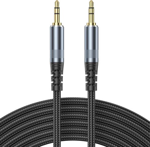 AUX Cable 10ft, 3.5mm Audio Cable Male to Male Long Aux Cord for Car Auxiliary to Aux Cables Hi-Fi Sound 1/8 Jack Compatible with Stereo Headphones Laptop Smartphone Tablet MP3 TV Switch in Saudi Arabia