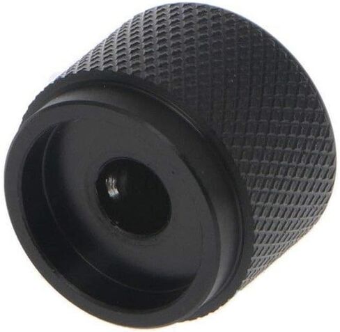 مقبض مقياس جهد التحكم الدوار من الألومنيوم بقطر 0.24 بوصة أسود 20 مم × 16 مم in Kuwait