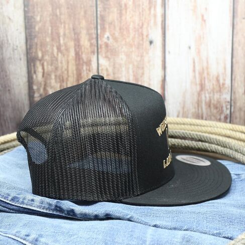 WHISKEY BENT HAT CO. قبعة Laramie القابلة للتعديل (أسود) in Kuwait