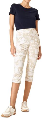 HUE Game Changing High-Rise Shorter Capris Khaki Tie-Dye XL (US Women's 16-18) 19 in Saudi Arabia