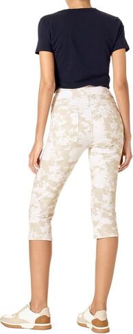 HUE Game Changing High-Rise Shorter Capris Khaki Tie-Dye XL (US Women's 16-18) 19 in Saudi Arabia
