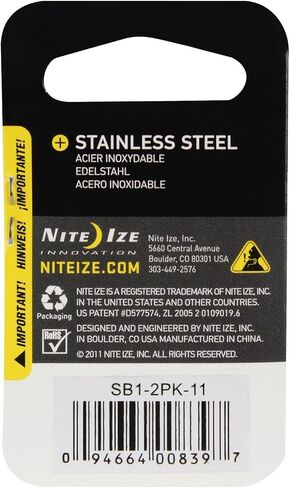 Nite Ize S-Biner Stainless Steel #1 Brushed Dual-Carabiners 5lb (6-Pack of 2) in Saudi Arabia