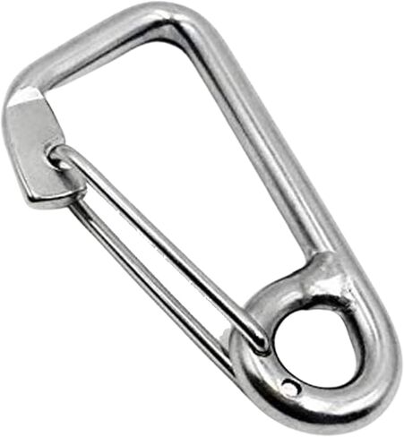 MARINE CITY Heavy Duty 316 Grade Stainless Steel Wire Gate Carabiner Spring Snap Hook 3 Inches for Boats – RVs – Backpacks – Camping – Hiking (Pack of 1) in Saudi Arabia