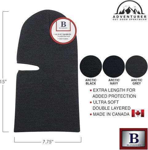 قناع الوجه الكامل من صوف ميرينو | للجنسين بالاكلافا | قناع الوجه الدافئ in Kuwait