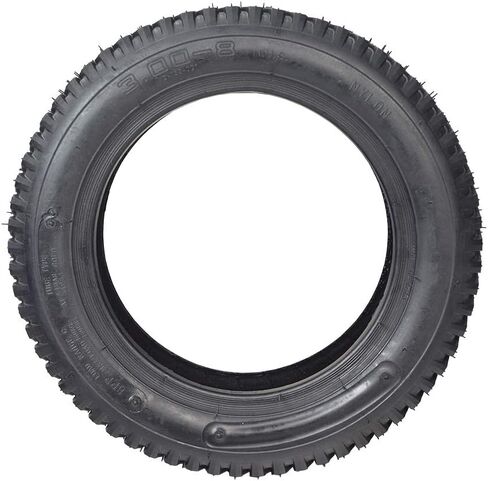 إطار أسود هوائي مقاس 3.00-8 × 14×3 بوصة مع مداس Q133 ومجموعة أنبوب داخلي - يناسب Pride Pursuit XL (SC714) مع أرقام تسلسلية قبل SE815712053FV0، إطارات سكوتر التنقل in Saudi Arabia