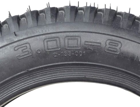 إطار أسود هوائي مقاس 3.00-8 × 14×3 بوصة مع مداس Q133 ومجموعة أنبوب داخلي - يناسب Pride Pursuit XL (SC714) مع أرقام تسلسلية قبل SE815712053FV0، إطارات سكوتر التنقل in Saudi Arabia
